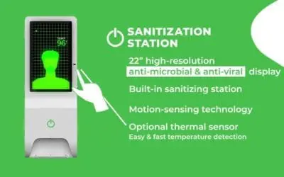 MetroClick’s 22″ High Resolution Anti-Microbial and Anti-Viral Display