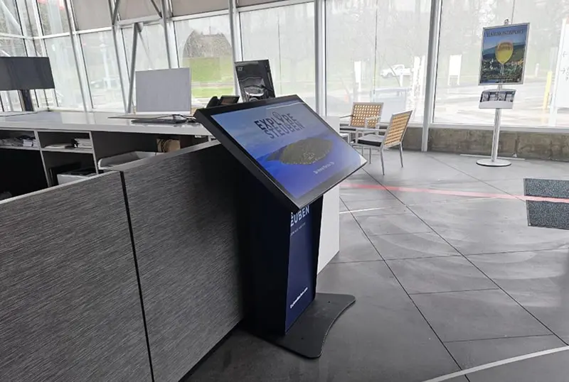 Explore Steuben - Museum of Glass - 43in Landscape Kiosk